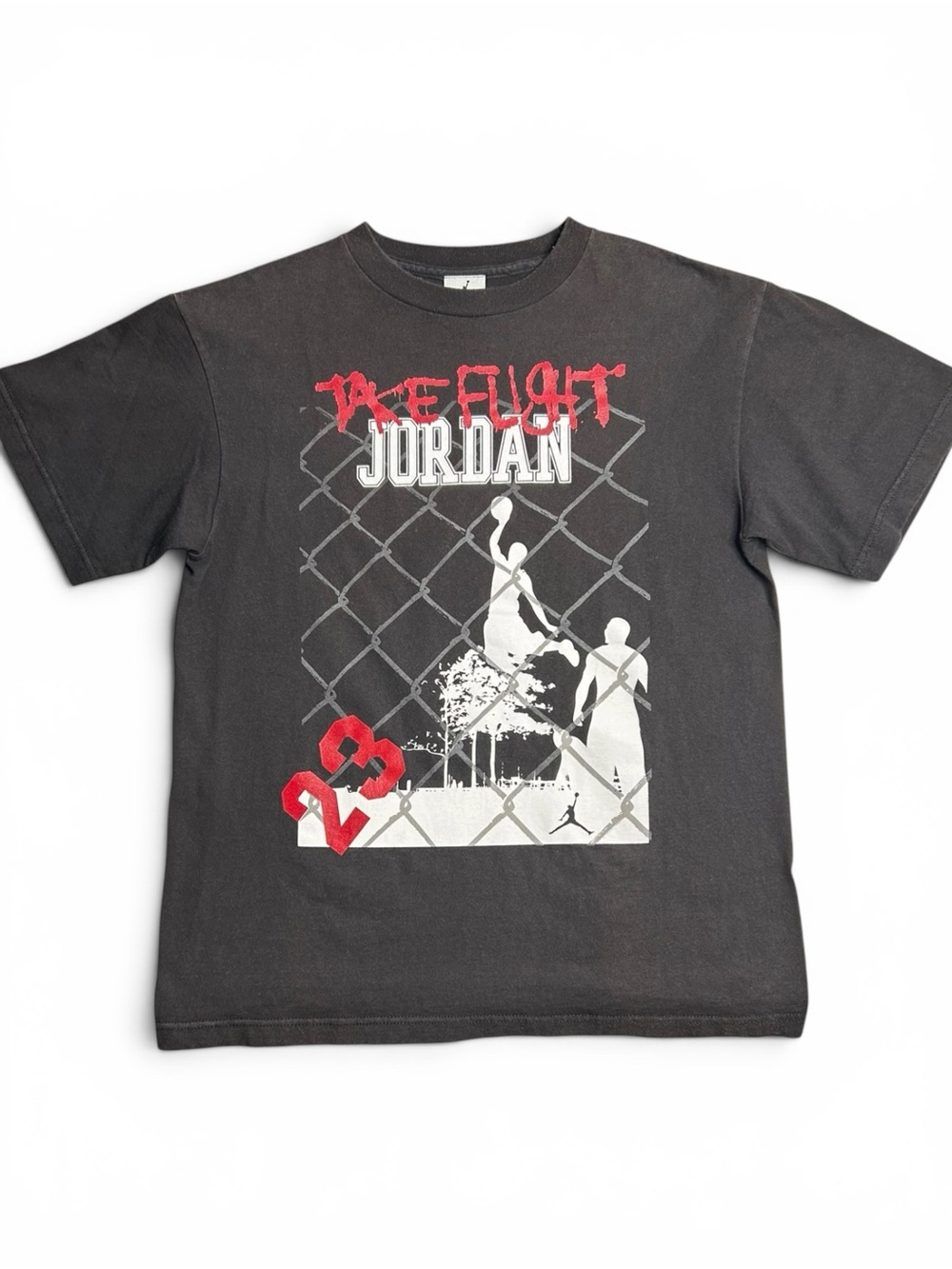 Nike Air Jordan Take Flight Graphic T-Shirt Youth XL Black Y2K